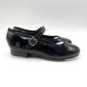 Capezio Womens Size 5 3800 Mary Jane Black Patent Buckled‎ Dance Tap Shoes